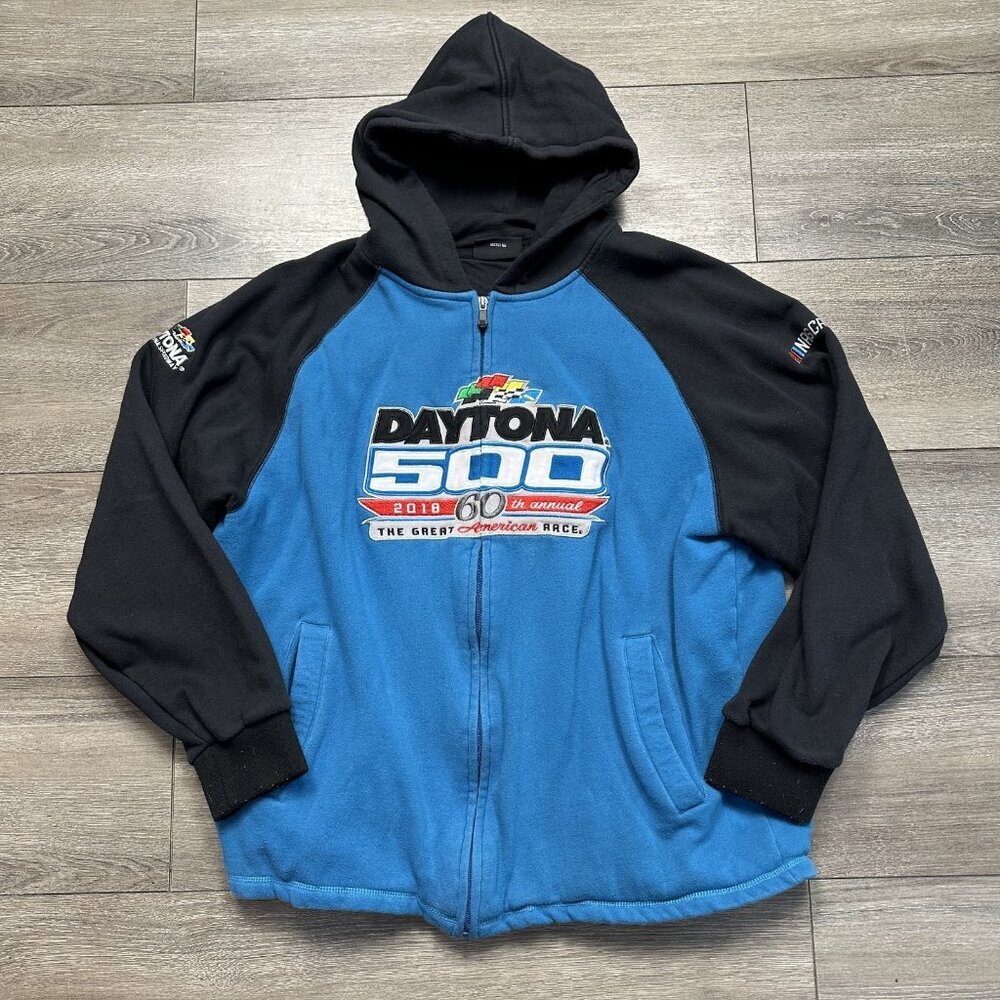 Daytona 500 NASCAR Racing Hoodie Men XL 60th Anniversary 2018 Fanatics